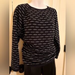 Women's Blue & White Striped Top, size 1X